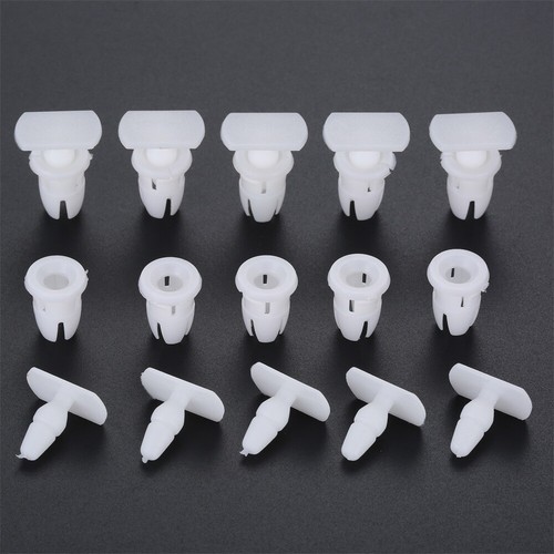 10pcs Auto Fastener Door Sill Repair Trim Clips For Mercedes/Benz White Plastic - Afbeelding 1 van 13