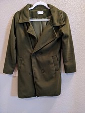 Witchery Women's Pea Coat, Wool, Green Size S