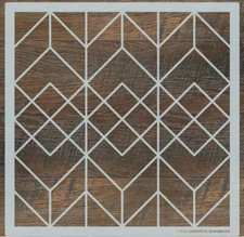 Creative Memories 12x12 "Argyle" Recipe Template Mylar Stencil Pattern, Reusable