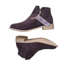 NWT SEVEN7 Womens Cisco Kid Ankle Bootie Size 10 Boots Faux Suede Block Heel