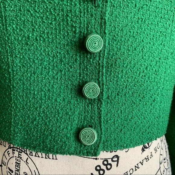 Blazer verde lana couture vintage Valentino taglia 4