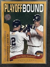 2001 Topps Playoff off Bound AL East Champions Yankees #351 Derek Jeter