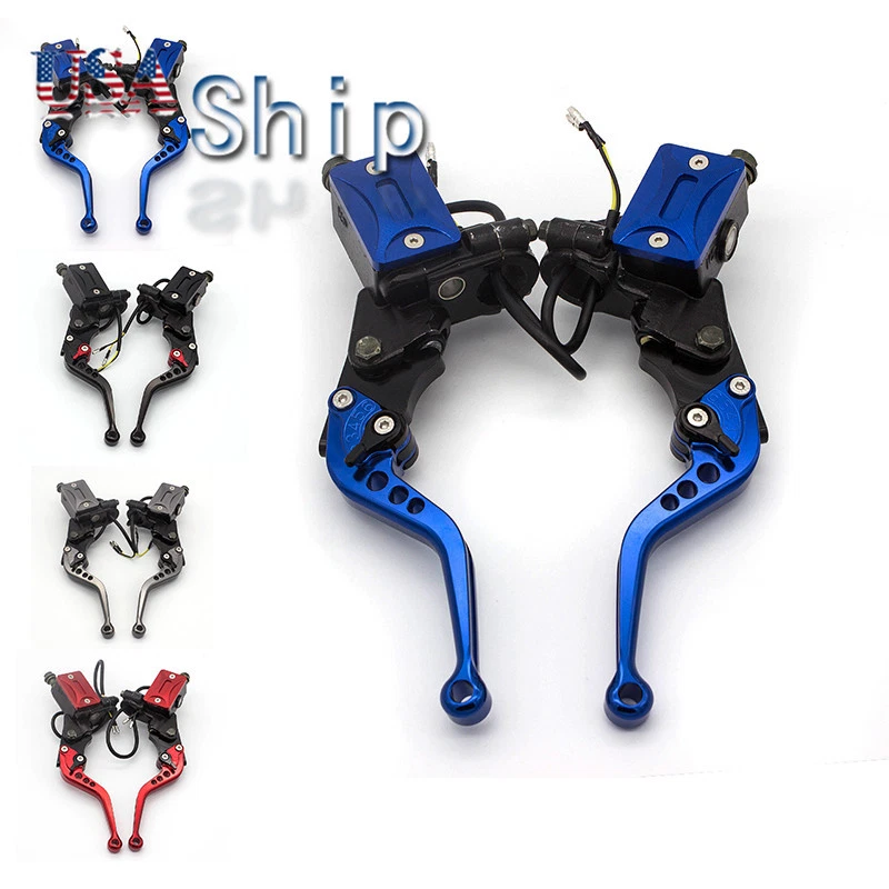 CNC Universal 22MM 7/8'' Hydraulic Brake Clutch Master Cylinder Reservoir Lever - Image 3 of 4