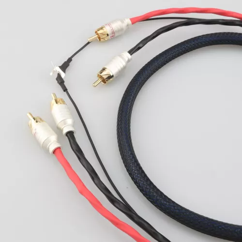 4-adriges abgeschirmtes Hi-Fi-Audiokabel 2 Cinch 2 Cinch-Phono-Tonarmkabel - Bild 3 von 9