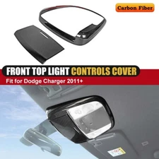 Carbon Fiber Sunglass Holder Headliner Light Control Cover For Dodge Charger 11+