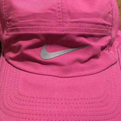 Nike Hat Strapback Panel Cap Womens Pink AW84 Lightweight Running