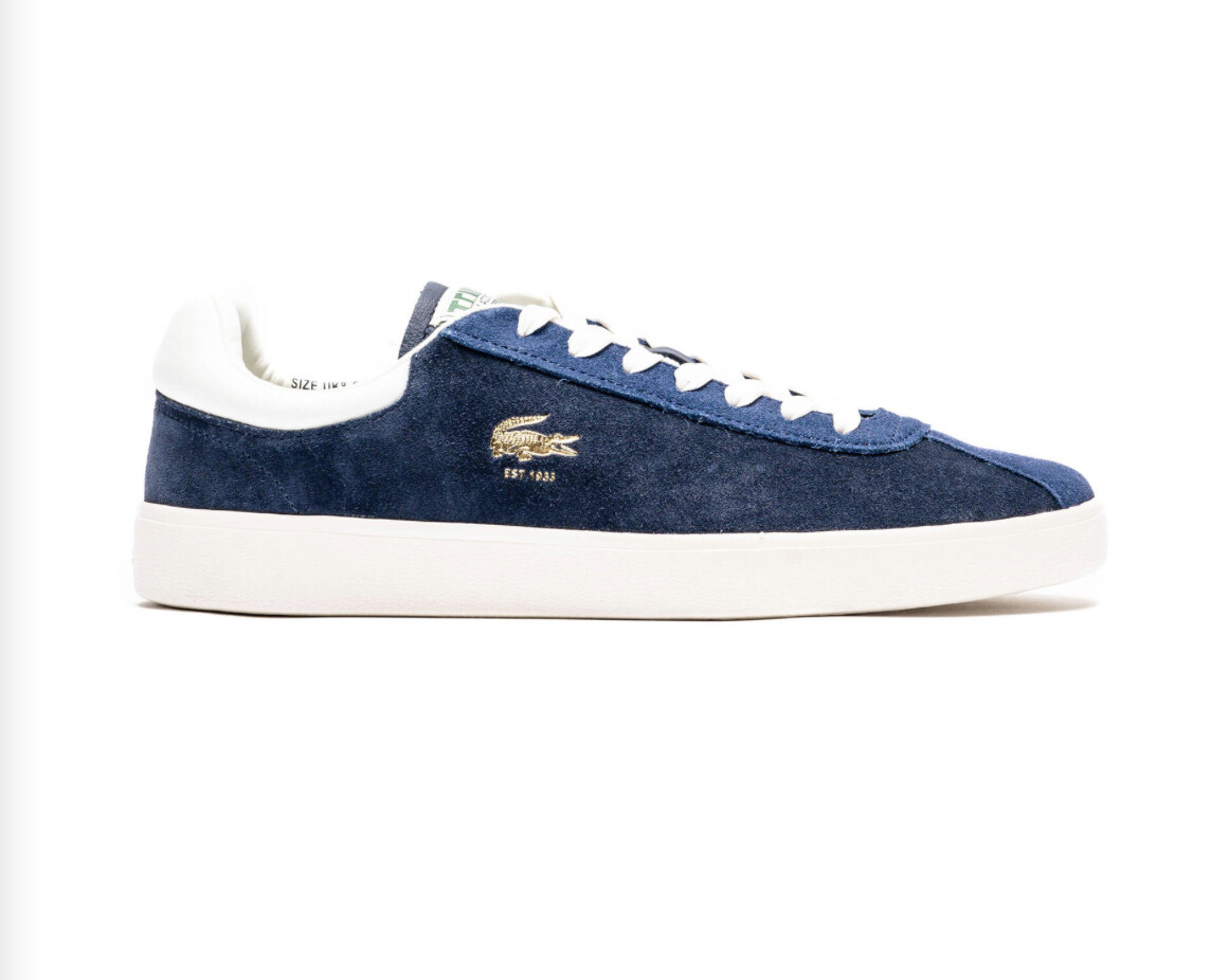 Lacoste Men's Baseshot 223 Suede Sneakers IN NAVY OFF WHITE