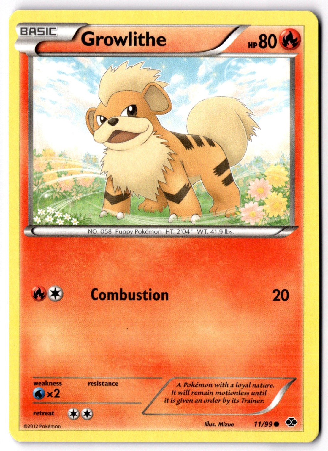 Growlithe (11) Common Next Destinies 11/99 NM