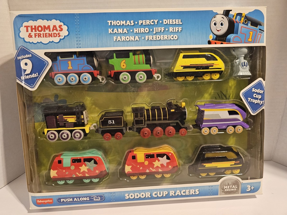 Thomas & Friends Diecast Toy Trains Sodor Cup Racers Set of 9 Push