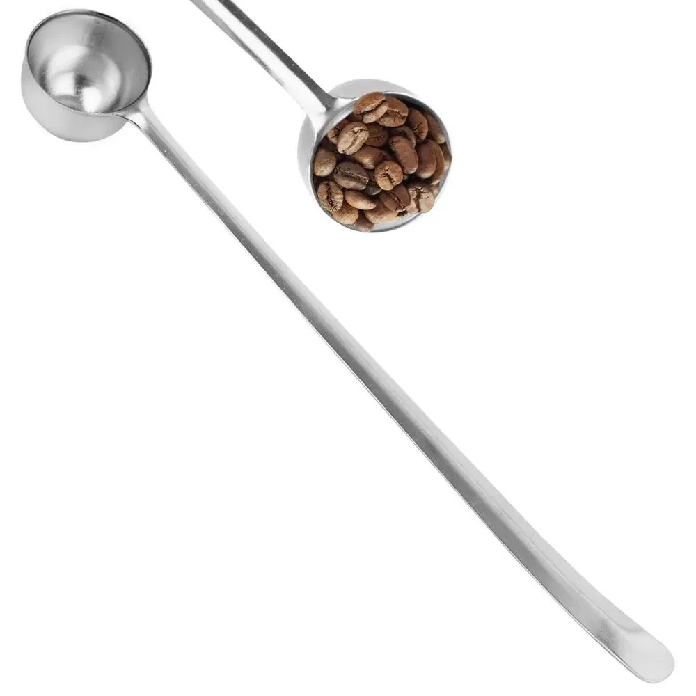 Set Di 2 Cucchiai Dosatori Per Caffè In Acciaio Inox Con Clip – Misurini Per Caffè, Tè, Zucchero – Lavabili In Lavastoviglie