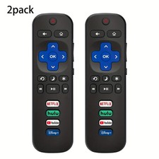 2-Pack New Replacement Remote For All Roku Smart TV TCL Hisense Onn Philips LG