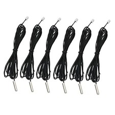 6pcs 10K Temperature Sensor Probe 1M NTC3950 Thermistor Stainless Steel Temp