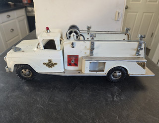 Bomba Tonka Vintage Acero Prensado Blanco