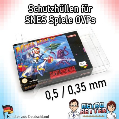 Schutzhüllen V2 SNES Spiele OVP 0,5 / 0,35 mm Super Nintendo Game Box Protector