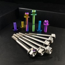 6 Pcs Titanium Bolt Flange Head Hex Screw M8x1520253035404550556065mm 6 Pcs Titanium Bolt Flange Head Hex Screw M8x1520253035404550556065mm