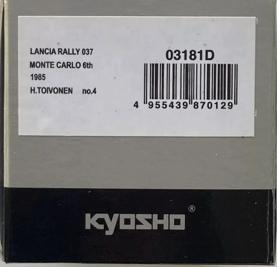 KYOSHO Lancia Rally 037 N°4 6th Monte Carlo 1985 Toivonen / Piironen  1/43 scale - Immagine 2 di 2
