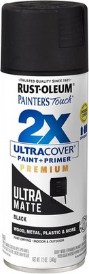 Rust-Oleum 331182 Painter'S Touch 2X Ultra Cover Spray Paint, 12 Oz, Ultra Matte