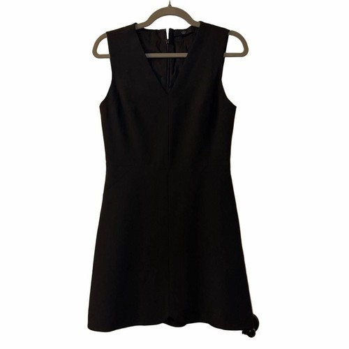 Tibi New York Black V-Neck Sleeveless A-Line Mini Dress