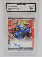2017 Leaf Draft Autograph #A-TM1 Takkarist McKinley GMA 10 Falcons / Bruins