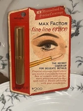 VINTAGE MAX FACTOR FINE LINE ERACE SECRET COVER-UP GOLD TUBE NATURAL NEW