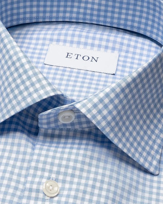 NWT Eton Slim Fit  Stretch Shirt  Pastel Blue US 15.5/EU39 MSRP $ 340 58% OFF
