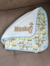 Vintage Gymboree Monkey Jungle Baby Boy Blanket Read Discription