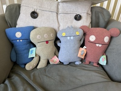 Ugly Dolls Set of 4 Vintage 12 -14  W/Tags, Wedgehead, Cinko, Babo, Chuckanucka
