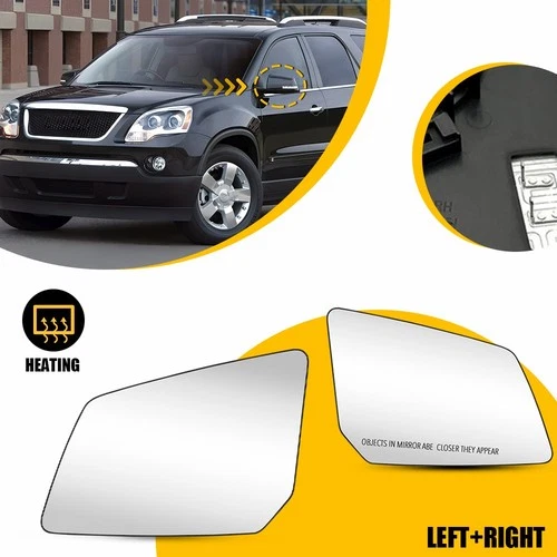 For 2007-2016 GMC Acadia Chevy Traverse Left&Right Side Wing Mirror Glass EXC