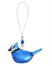 Ganz Crystal Expressions Hanging Blue Jay Bird Ornament, 2 1/2"