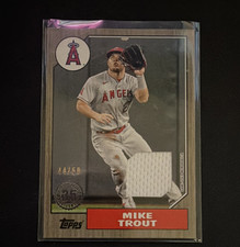 2022 Topps Series 2 1987 Relics Mike Trout Gold #87BR-MT /50 Los Angeles Angels