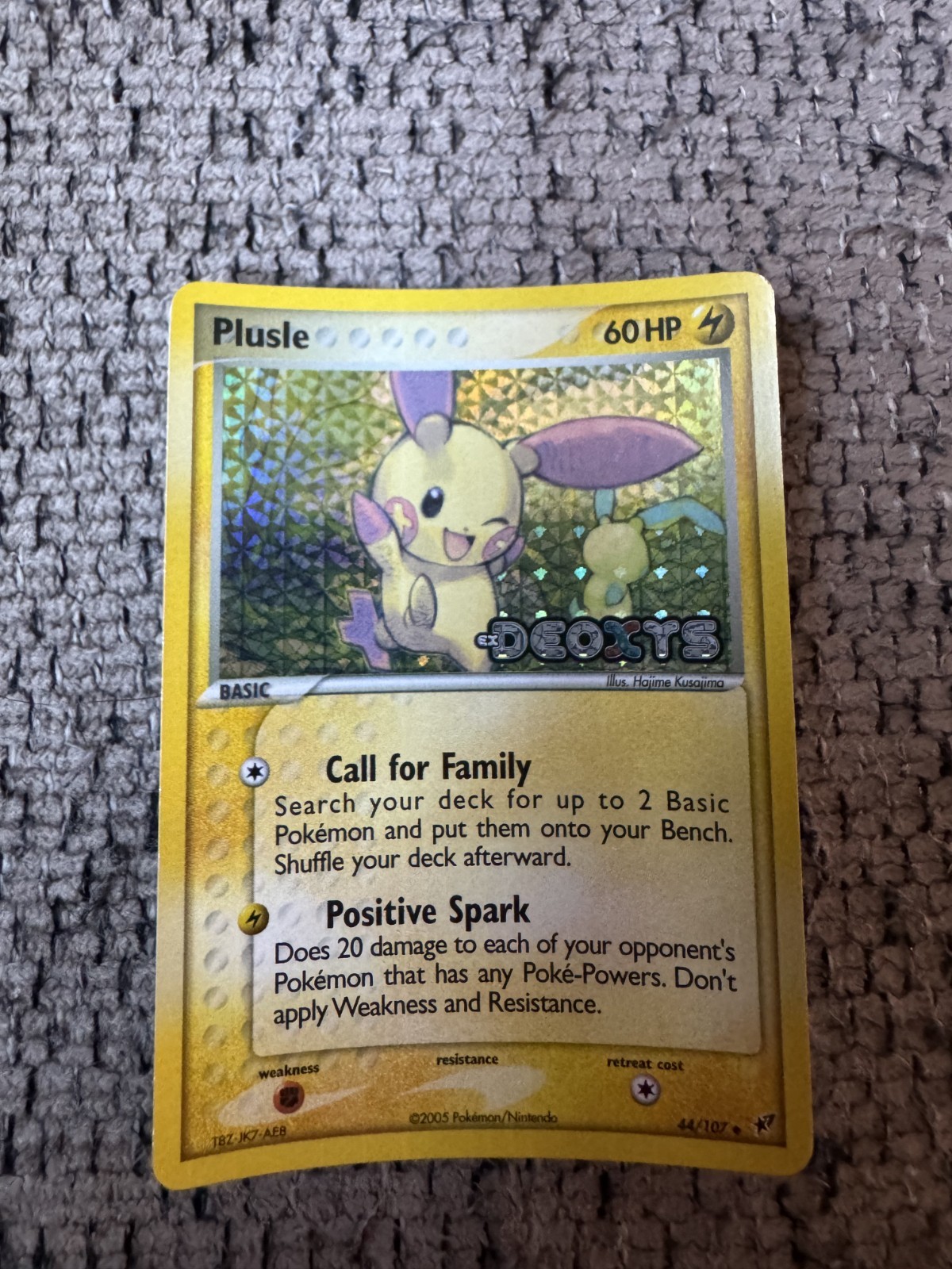 2005 Pokemon EX Deoxys #44 Plusle Reverse Holo MINT Rare Vintage Card STAMPED