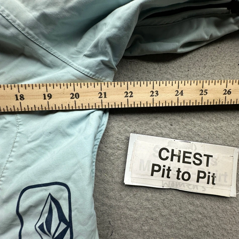 Chaqueta de esquí de nieve Volcom vintage para mujer azul medio con capucha cremallera completa bolsillos capucha Foto 3 de 4