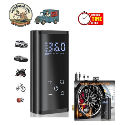 #ad Fast Inflating 150 PSI Air Pump with Pressure Detection – Ideal for Any Vehicle $27.97