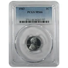 1943 Lincoln Wheat Steel Cent MS 66 PCGS Penny Uncirculated SKU:I26436