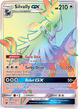 Silvally GX 119/111 Rainbow Rare Crimson Invasion Pokemon Holo NM/M on eBay