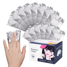 100pcs Gel Nail Polish Remover Wrap Foils w/Cotton Pad and Nail Gel Remover Tool