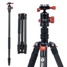 Fotopro 73"/185cm Carbon Fiber Travel Tripod 73" Plus Carbon Fiber , Orange