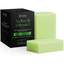 Tea Tree Oil  Soap Bar - Advanced Deep Cleansing, Exfoliation  Protective C...