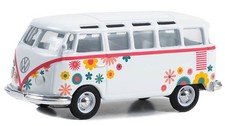GREENLIGHT,VOLKSWAGEN type 2 samba bus 1964 - Flower power from the CLUB V-DU...