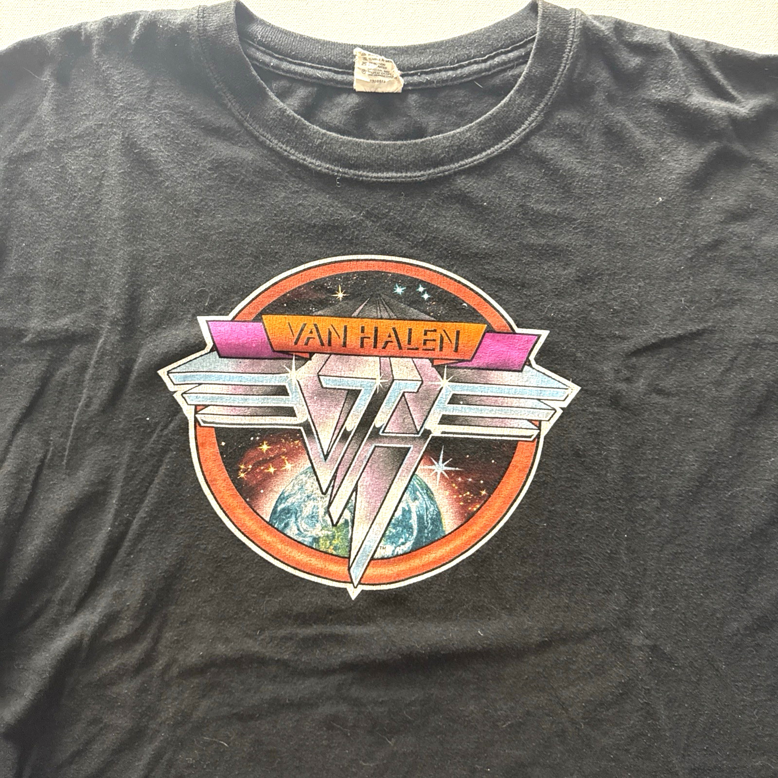 Vintage Van Halen Black Graphic Rock Band Logo T-Shirt Mens XX-Large 2XL thumbnail 3