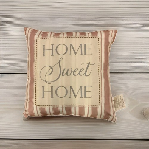 Home Sweet Home Medium Size Home Decor Tan / Brown Throw Pillow New without Tags