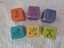 Tree By Kerri Lee Wooden Blocks Set, Pastels Vintage Style