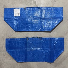 IKEA FRAKTA Blue Shopping Tote Bags 19 Gallon Lot of 2 Reusable 172.283.40