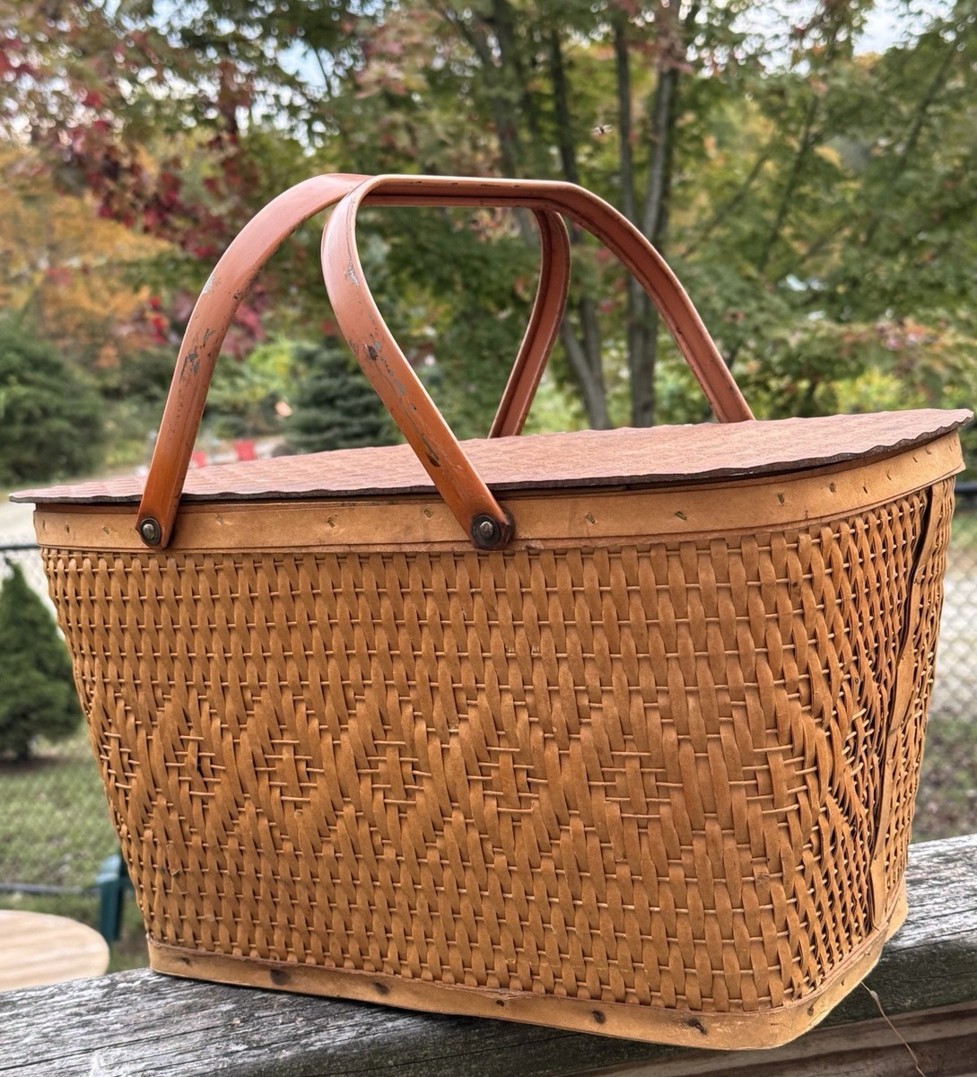 Vintage Retro Red-Man Picnic Basket | eBay