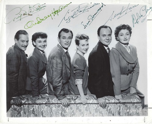AUDREY HEPBURN & "YOUNG WIVES TALES" BRITISH-1951, SIGNED VINTAGE STUDIO PHOTO