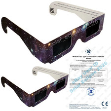 2 x Solar Eclipse Glasses 12 AUG 26 EN ISO 12312-2 CE Certified Eye Protection