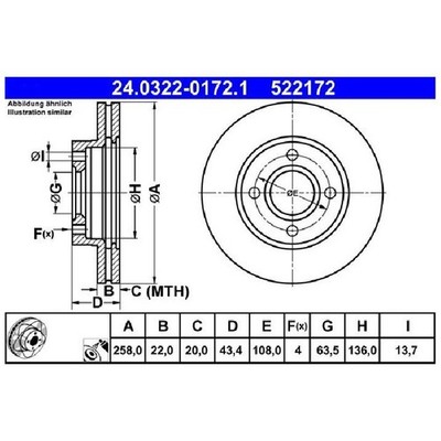 2x Bremsscheibe vorne für Ford Courier J5 Fiesta JV 4 JA 5 JH Focus 1 id50134