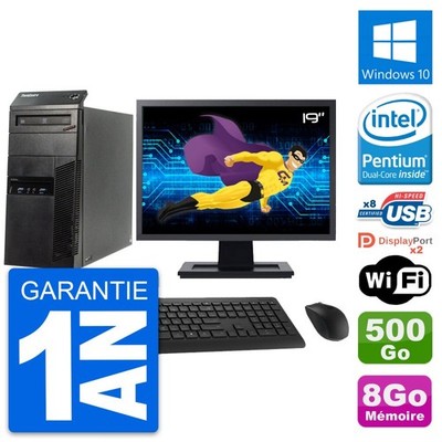 PC tour LENOVO M83 Bildschirm 19 '' Intel G3220 RAM 8Go Disc 500Go Windows 10