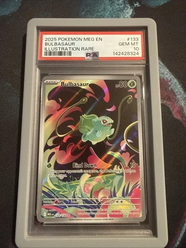 POKEMON MEG EN-MEGA EVOLUTION ILLUSTRATION RARE #133 BULBASAUR PSA 10 W/GUARD