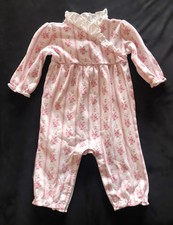 New Janie And Jack Ruffle Floral Vintage Styled One Pc 3-6M Layette Snap Girl